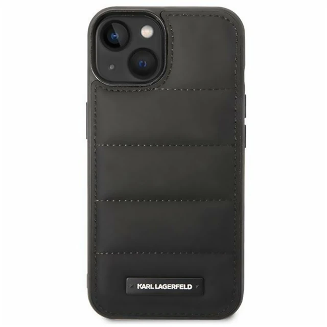 Чохол Karl Lagerfeld Puffy Elongated Logo для iPhone 14 | 13 Black (KLHCP14SPSQAK)