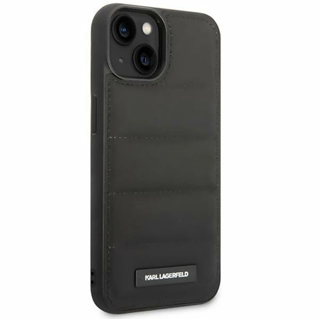 Чохол Karl Lagerfeld Puffy Elongated Logo для iPhone 14 | 13 Black (KLHCP14SPSQAK)