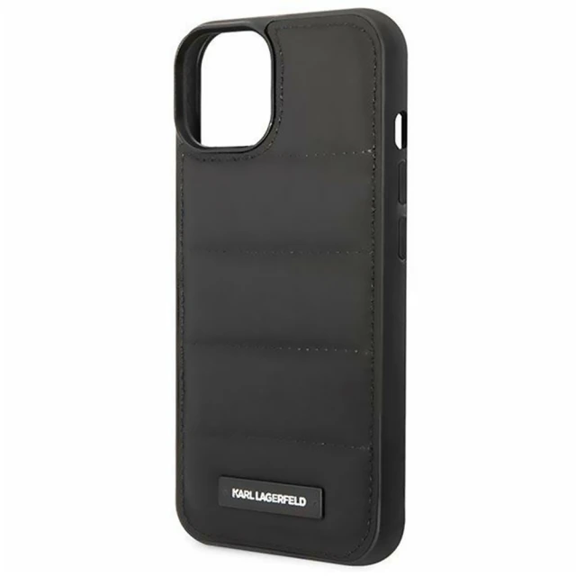 Чохол Karl Lagerfeld Puffy Elongated Logo для iPhone 14 | 13 Black (KLHCP14SPSQAK)