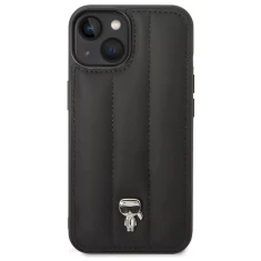 Чохол Karl Lagerfeld Puffy Iconik Pin для iPhone 14 | 13 Black (KLHCP14SPSQPK)