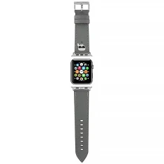 Ремінець Karl Lagerfeld Saffiano Karl Heads для Apple Watch 42 (10 series) | 41 | 40 | 38 mm Silver (KLAWMOKHG)