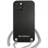 Чохол Karl Lagerfeld Leather Textured and Chain для iPhone 13 mini Black (KLHCP13SPMK)