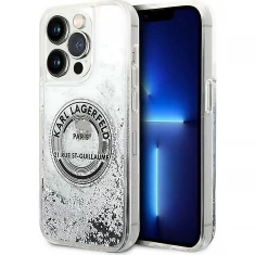 Чохол Karl Lagerfeld Liquid Glitter RSG для iPhone 14 Pro Max Silver (KLHCP14XLCRSGRS)