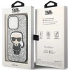Чохол Karl Lagerfeld Glitter Flakes Iconik для iPhone 14 Pro Silver (KLHCP14LGFKPG)