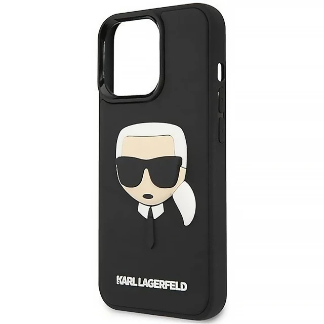Чохол Karl Lagerfeld 3D Rubber Karl's Head для iPhone 14 Pro Black (KLHCP14LKH3DBK)