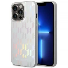 Чохол Karl Lagerfeld Monogram Iridescent для iPhone 14 Pro Silver (KLHCP14LLGMMSV3)