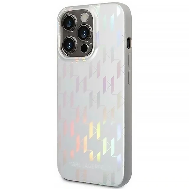 Чехол Karl Lagerfeld Monogram Iridescent для iPhone 14 Pro Silver (KLHCP14LLGMMSV3)