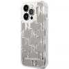 Чохол Karl Lagerfeld Liquid Glitter Monogram для iPhone 14 Pro Silver (KLHCP14LLMNMS)
