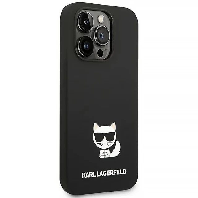 Чохол Karl Lagerfeld Silicone Choupette Body для iPhone 14 Pro Black (KLHCP14LSLCTBK)