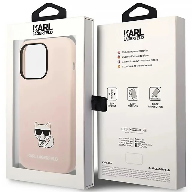 Чохол Karl Lagerfeld Silicone Choupette Body для iPhone 14 Pro Light Pink (KLHCP14LSLCTPI)