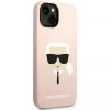 Чохол Karl Lagerfeld Silicone Karl's Head для iPhone 14 | 13 Light Pink with MagSafe (KLHMP14SSLKHLP)