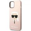 Чохол Karl Lagerfeld Silicone Karl's Head для iPhone 14 | 13 Light Pink with MagSafe (KLHMP14SSLKHLP)