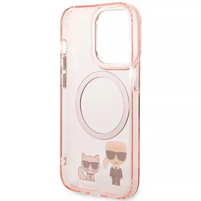 Чохол Karl Lagerfeld Karl & Choupette для iPhone 14 Pro Max Pink with MagSafe (KLHMP14XHKCP)
