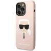 Чохол Karl Lagerfeld Silicone Karl's Head для iPhone 14 Pro Max Light Pink with MagSafe (KLHMP14XSLKHLP)
