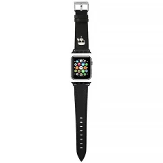 Ремінець Karl Lagerfeld Saffiano Karl Heads для Apple Watch 49 | 46 | 45 | 44 | 42 mm (1-3 series) Black (KLAWLOKHK)