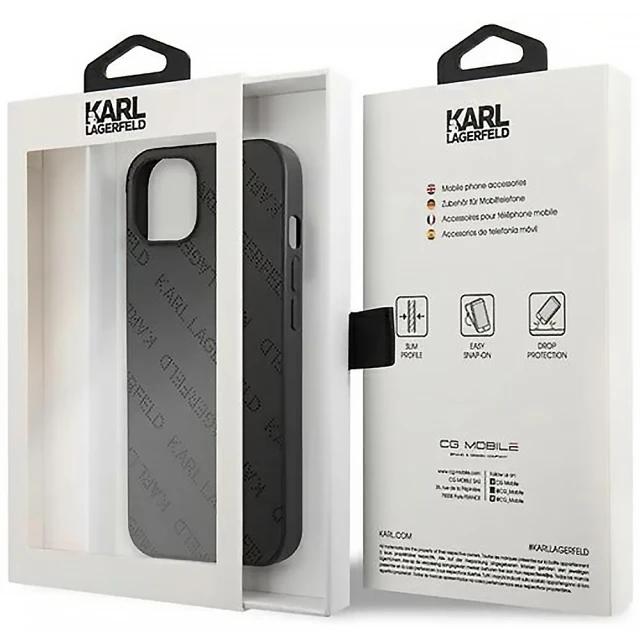 Чохол Karl Lagerfeld Perforated Allover для iPhone 13 mini Black (KLHCP13SPTLK)
