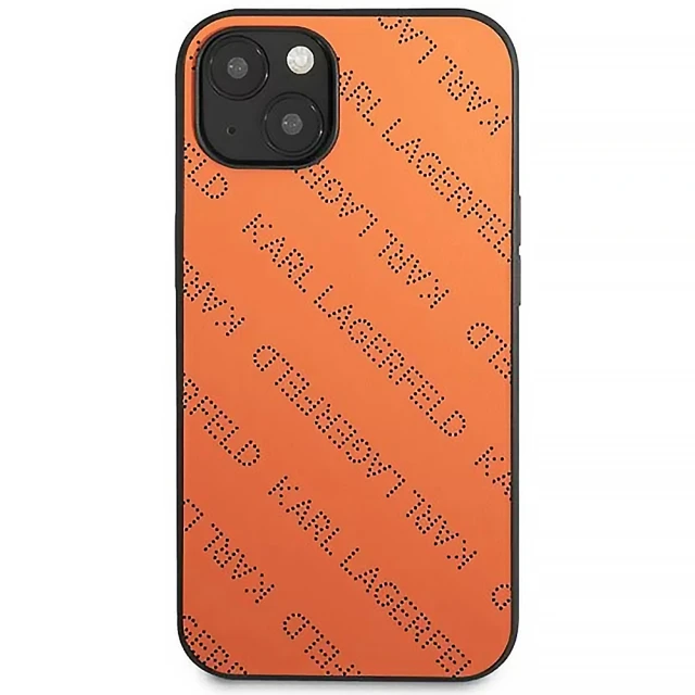 Чохол Karl Lagerfeld Perforated Allover для iPhone 13 mini Orange (KLHCP13SPTLO)