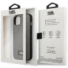 Чохол Karl Lagerfeld Saffiano Plaque для iPhone 13 mini Silver (KLHCP13SSFMP2DG)
