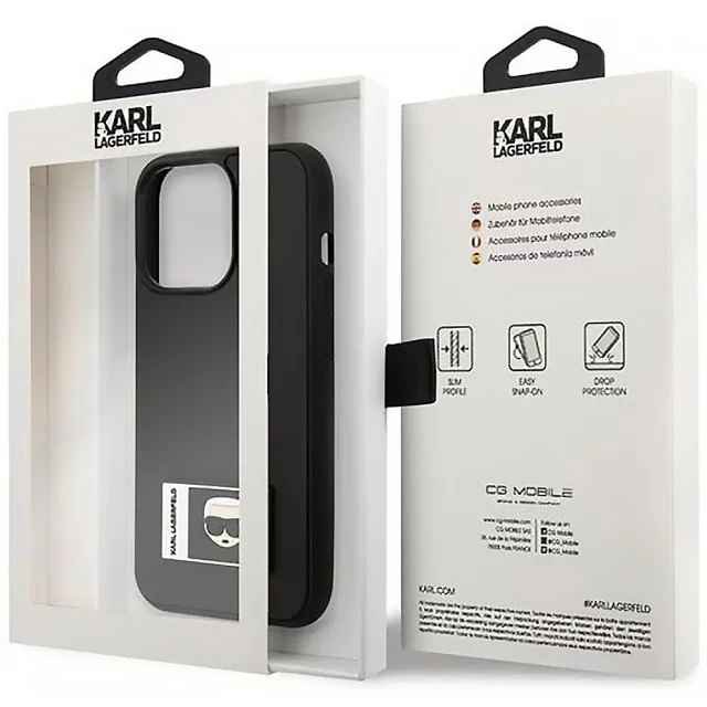 Чохол Karl Lagerfeld Iconik Patch для iPhone 13 Pro Max Black (KLHCP13X3DKPK)