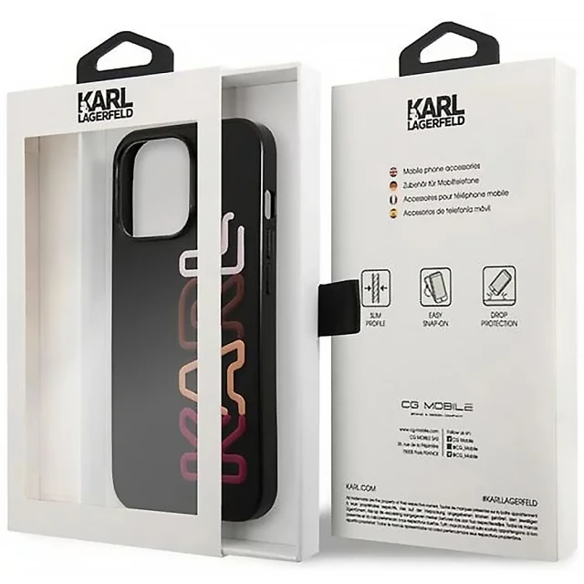 Чохол Karl Lagerfeld Multipink Brand для iPhone 13 Pro Max Black (KLHCP13XPCOBK)