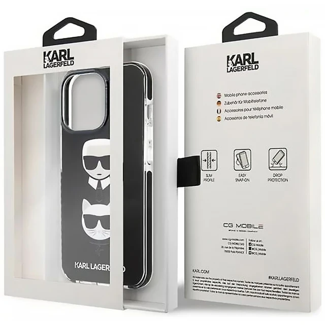 Чохол Karl Lagerfeld Karl & Choupette для iPhone 13 Pro Max Black (KLHCP13XTPE2TK)