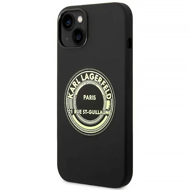 Чохол Karl Lagerfeld Silicone RSG для iPhone 14 Plus Black (KLHCP14MSRSGRCK)