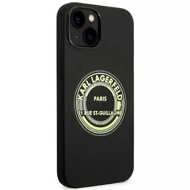 Чохол Karl Lagerfeld Silicone RSG для iPhone 14 Plus Black (KLHCP14MSRSGRCK)