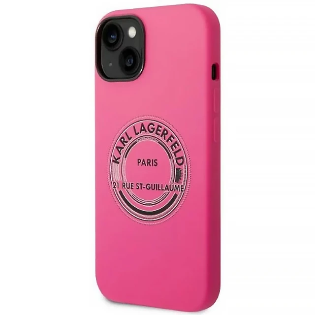 Чохол Karl Lagerfeld Silicone RSG для iPhone 14 | 13 Pink (KLHCP14SSRSGRCF)