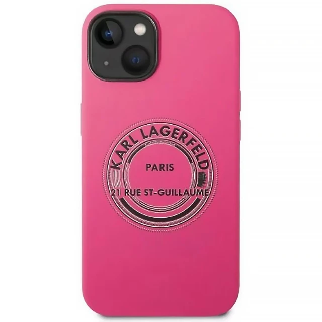 Чохол Karl Lagerfeld Silicone RSG для iPhone 14 | 13 Pink (KLHCP14SSRSGRCF)