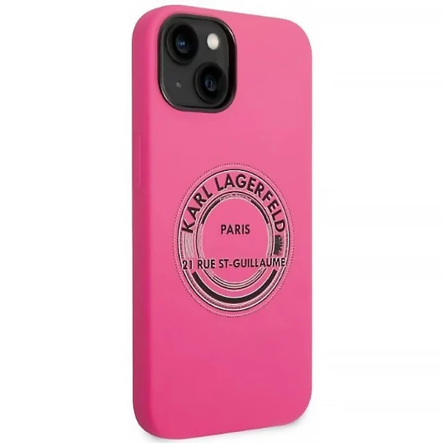 Чохол Karl Lagerfeld Silicone RSG для iPhone 14 | 13 Pink (KLHCP14SSRSGRCF)