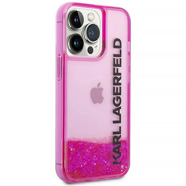 Чохол Karl Lagerfeld Liquid Glitter Elong для iPhone 14 Pro Max Pink (KLHCP14XLCKVF)