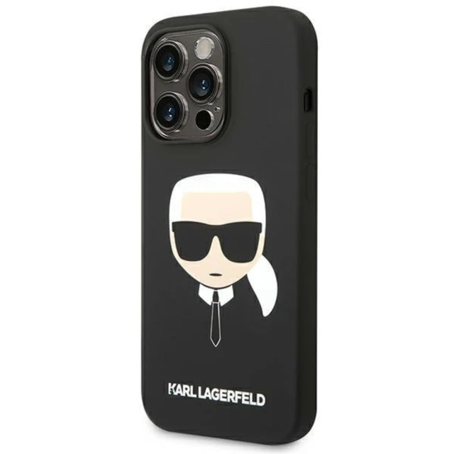 Чохол Karl Lagerfeld Karl's Head для iPhone 14 Pro Max Black (KLHCP14XSLKHBK)