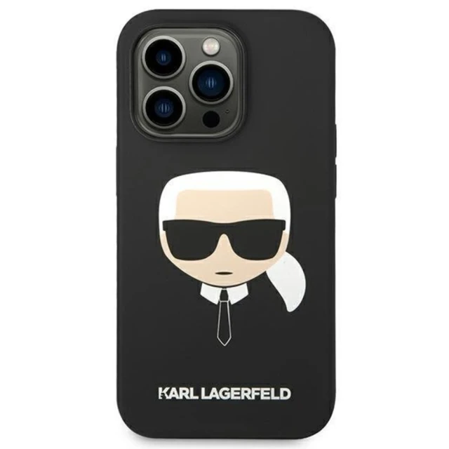Чохол Karl Lagerfeld Karl's Head для iPhone 14 Pro Max Black (KLHCP14XSLKHBK)