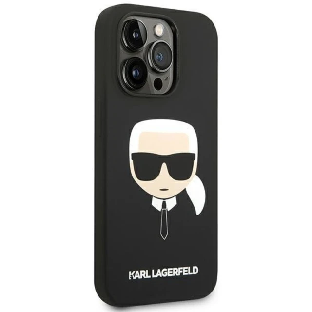 Чохол Karl Lagerfeld Karl's Head для iPhone 14 Pro Max Black (KLHCP14XSLKHBK)