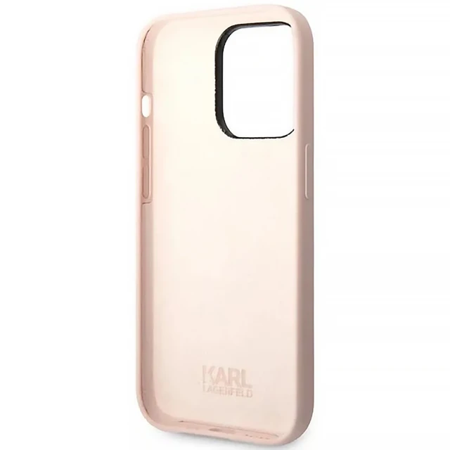 Чехол Karl Lagerfeld Karl's Head для iPhone 14 Pro Max Pink (KLHCP14XSLKHLP)