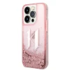 Чехол Karl Lagerfeld Liquid Glitter Big для iPhone 14 Pro Pink (KLHCP14LLBKLCP)