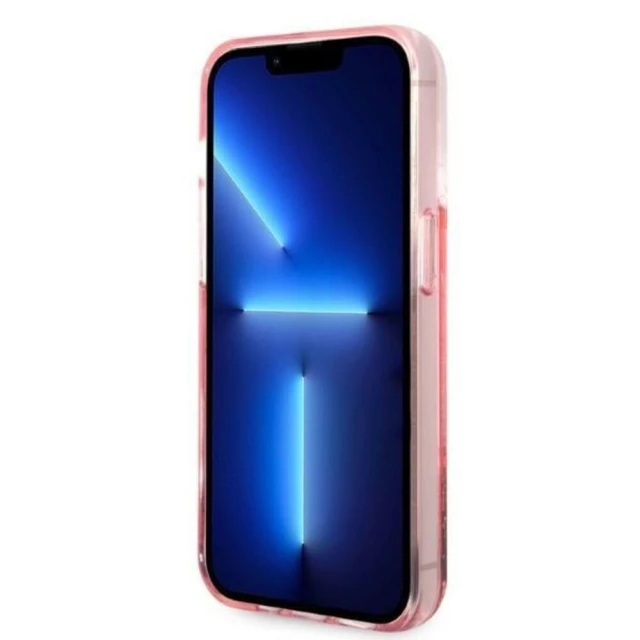 Чехол Karl Lagerfeld Liquid Glitter Big для iPhone 14 Pro Pink (KLHCP14LLBKLCP)