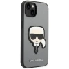 Чехол Karl Lagerfeld Saffiano Karl's Head Patch для iPhone 14 | 13 Silver (KLHCP14SSAPKHG)
