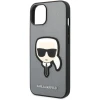Чехол Karl Lagerfeld Saffiano Karl's Head Patch для iPhone 14 | 13 Silver (KLHCP14SSAPKHG)
