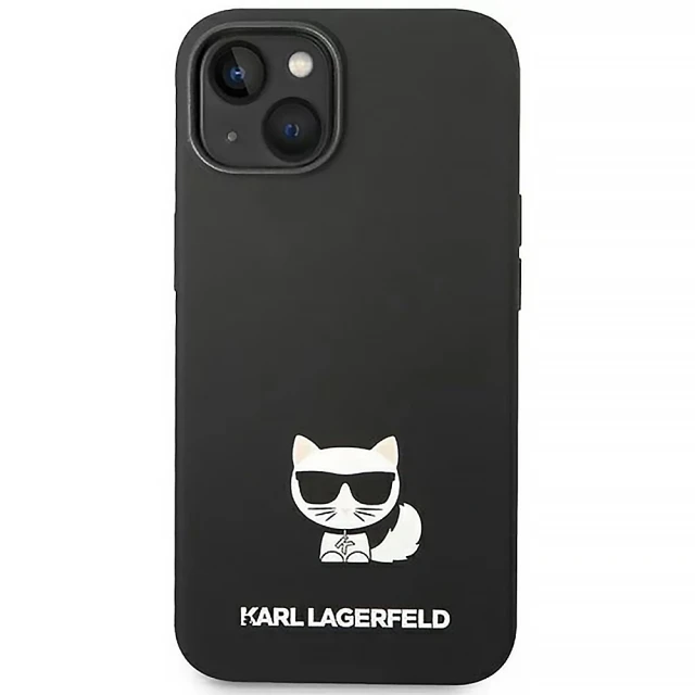 Чохол Karl Lagerfeld Silicone Choupette Body для iPhone 14 | 13 Black (KLHCP14SSLCTBK)