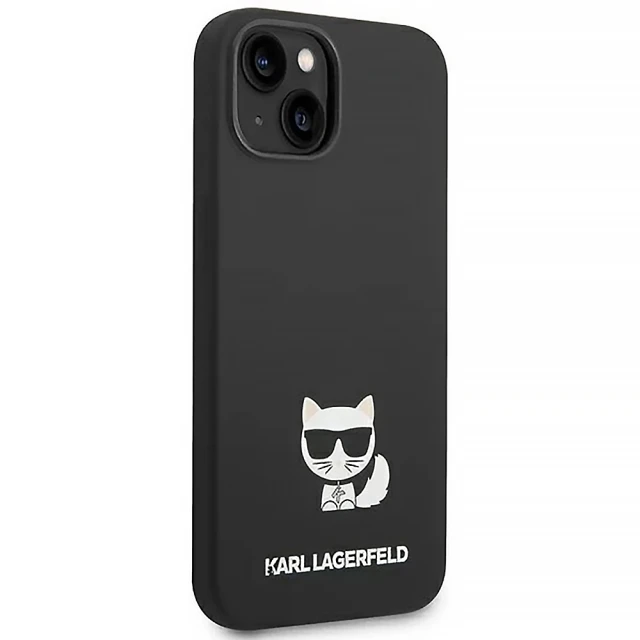 Чохол Karl Lagerfeld Silicone Choupette Body для iPhone 14 | 13 Black (KLHCP14SSLCTBK)