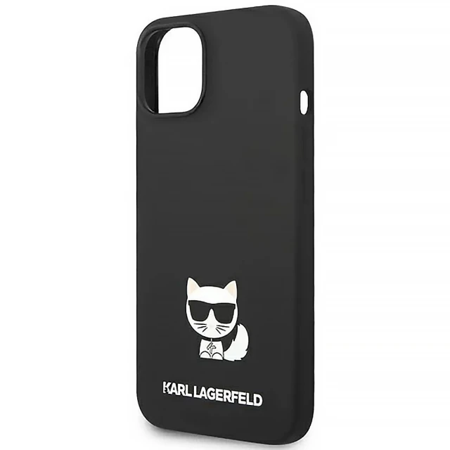 Чохол Karl Lagerfeld Silicone Choupette Body для iPhone 14 | 13 Black (KLHCP14SSLCTBK)