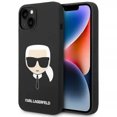 Чехол Karl Lagerfeld Silicone Karl's Head для iPhone 14 | 13 Black (KLHCP14SSLKHBK)