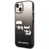 Чехол Karl Lagerfeld Gradient Iconik Karl & Choupette для iPhone 14 | 13 Black (KLHCP14STGKCK)