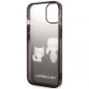 Чехол Karl Lagerfeld Gradient Iconik Karl & Choupette для iPhone 14 | 13 Black (KLHCP14STGKCK)