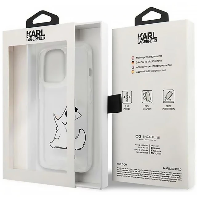 Чохол Karl Lagerfeld Choupette Fun для iPhone 14 Pro Max Transparent (KLHCP14XCFNRC)