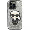 Чохол Karl Lagerfeld Glitter Flakes Iconik для iPhone 14 Pro Max Silver (KLHCP14XGFKPG)
