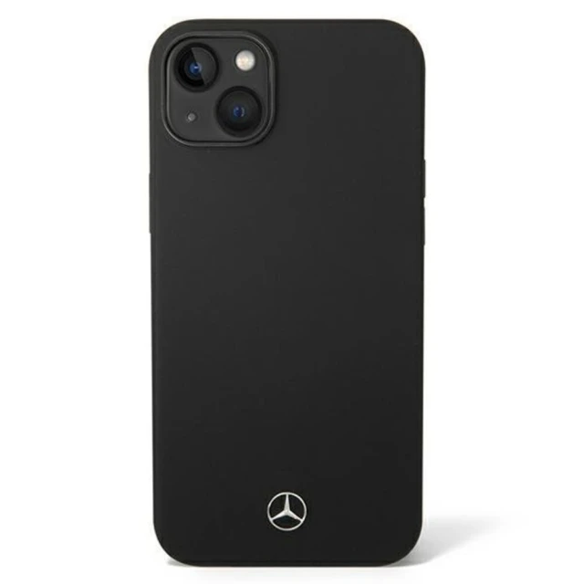 Чохол Mercedes для iPhone 14 Plus Silicone Line Black with MagSafe (MEHMP14MSILBK)