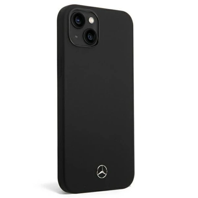 Чохол Mercedes для iPhone 14 Plus Silicone Line Black with MagSafe (MEHMP14MSILBK)