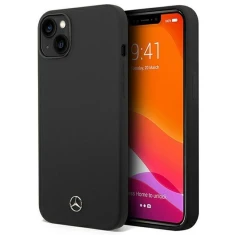 Чехол Mercedes для iPhone 14 Plus Silicone Line Black with MagSafe (MEHMP14MSILBK)